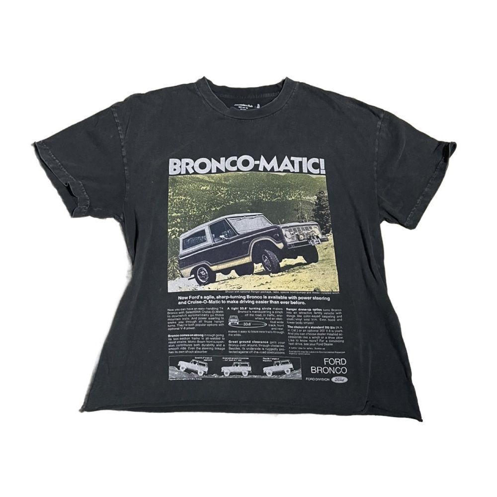 Abercrombie & Fitch Vintage Inspired Ford Bronco Ad Graphic Tee (Size: XL)